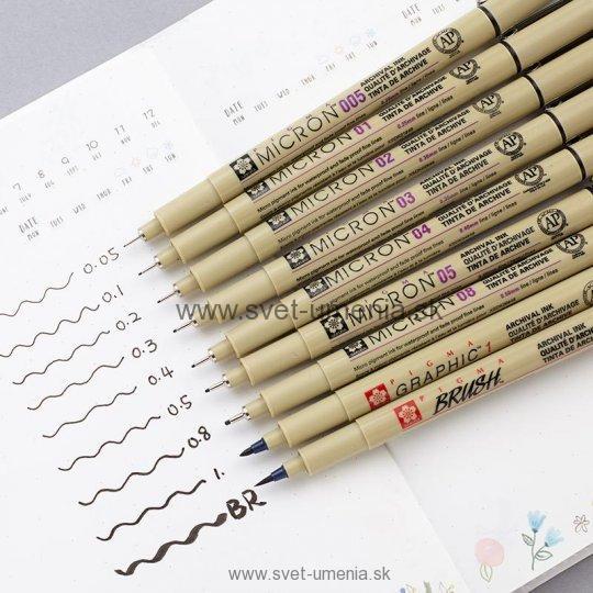 Sada 3 technických fixiek Pigma Micron