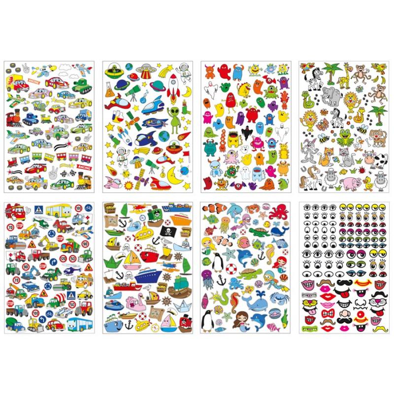 Samolepky strašidiel v rolke 23-50mm, 450ks