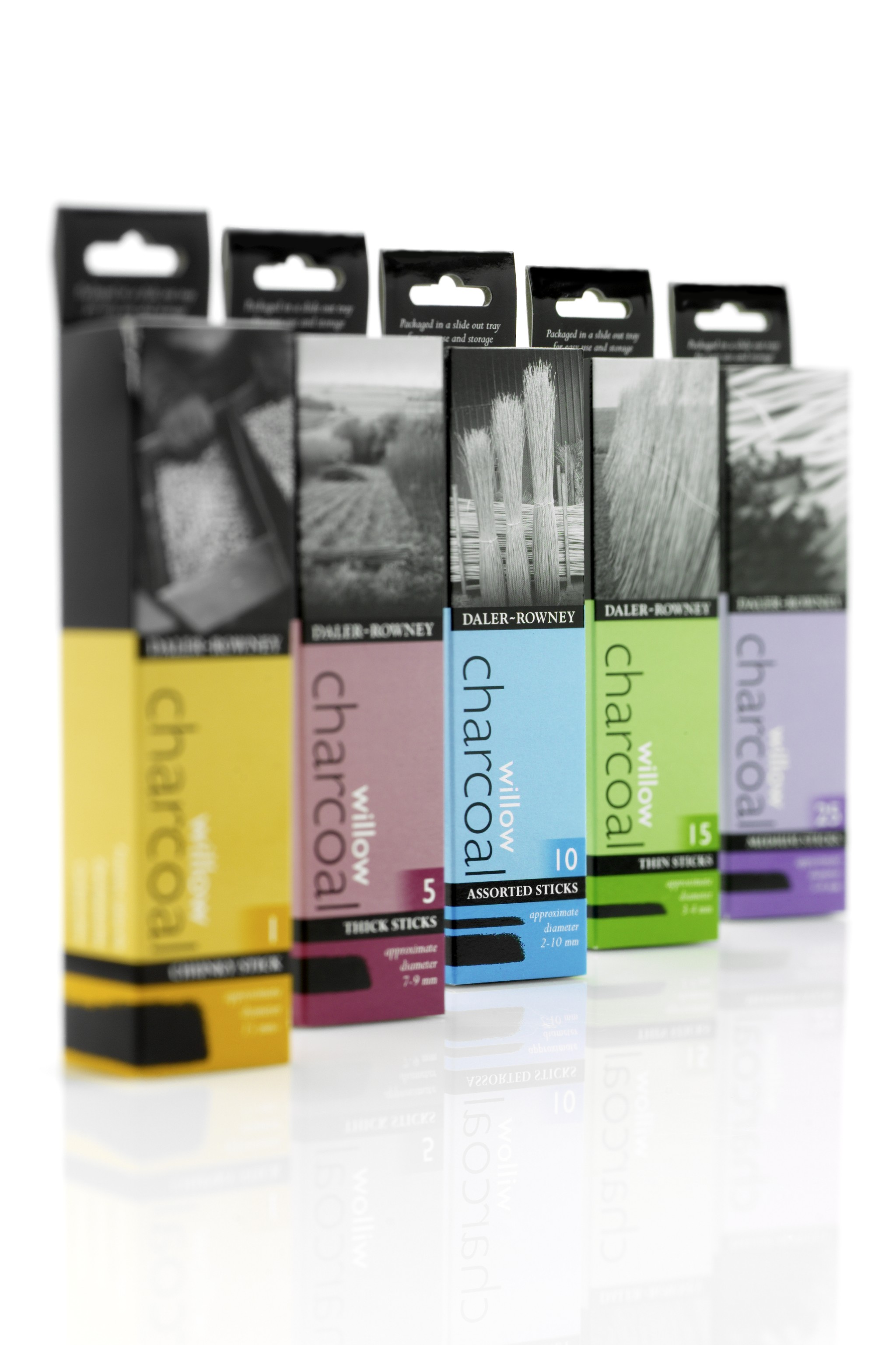 Prírodné uhlíky - hrubé 7-9 mm, 5ks