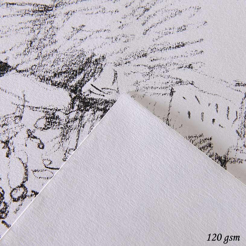 Skicár A3 CANSON Graduate Drawing white, lepená väzba, 160g/m2, 30 listov