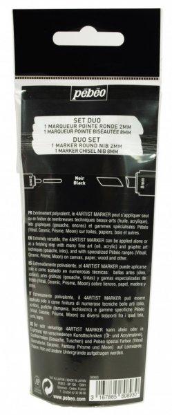 Sada olejových markerov 4artist Pebeo - 2mm + 8mm - biela