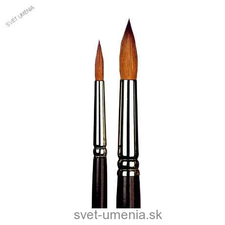 Štetce KOLIBRI na akvarel (séria 88SKI), prírodné červené sobolie štetiny, krátka rukoväť