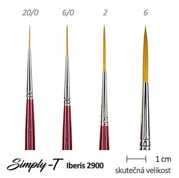 Štetec v tvare mačacieho jazýčka, syntetické štetiny, krátka rukoväť