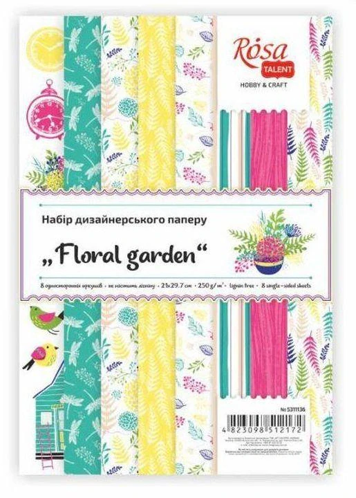 Súprava papierov pre tvorbu prianí A4 250g – Floral garden
