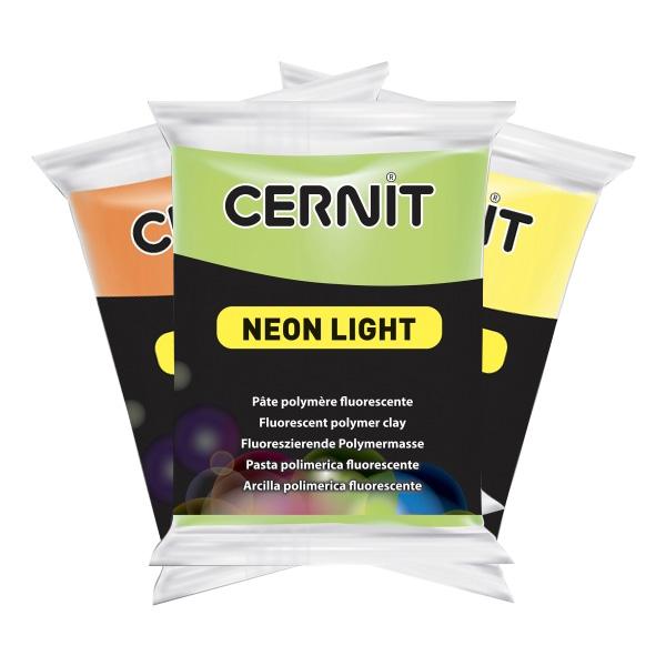 Prémiová polymérová hmota CERNIT - NEON LIGHT, 56g (rôzne odtiene)