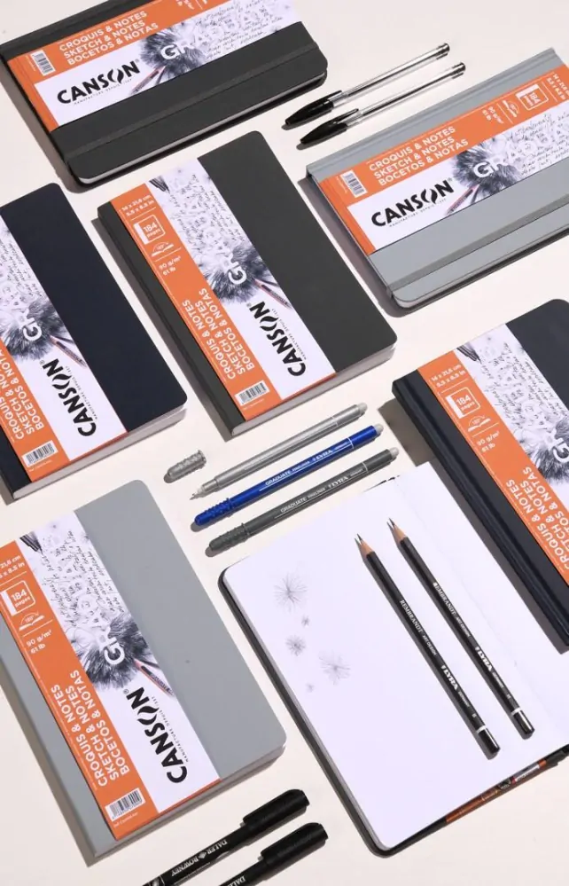 Skicár 14 x 21,6cm CANSON Graduate Art Book Sketch and Note, knižná väzba, 90g/m2, 184 listov