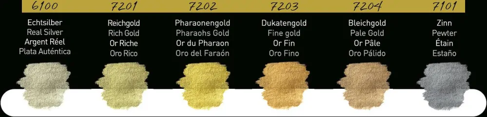 Sada 6 akvarelových farieb FINETEC premium - Pearl Antique