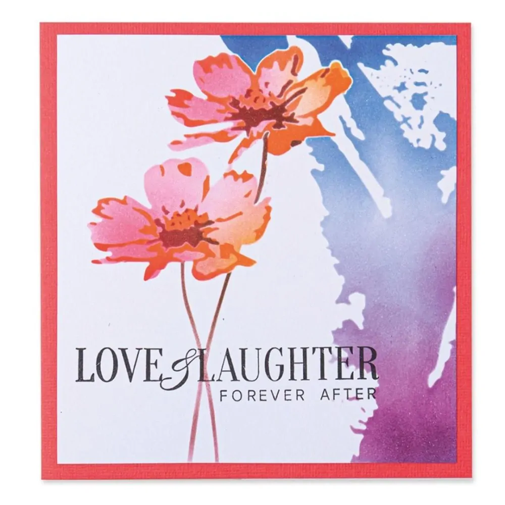 SIZZIX Plastová šablóna 12,5x12,5cm Kvety 4ks
