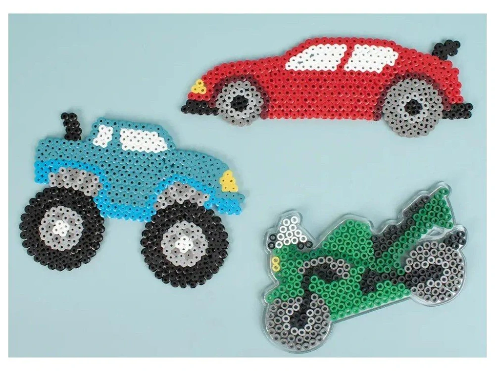 Podložky na zažehlovacie korálky, 3 ks - autá