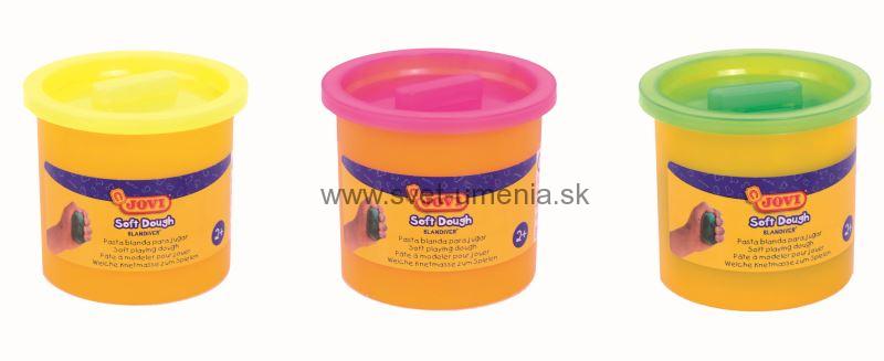Mäkká modelovacia hmota JOVI pre deti - neónové farby, 3x110g