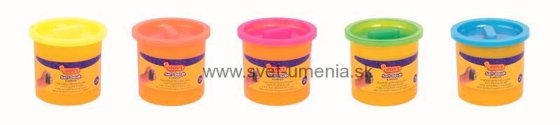 Mäkká modelovacia hmota JOVI pre deti - neónové farby, 5x110g