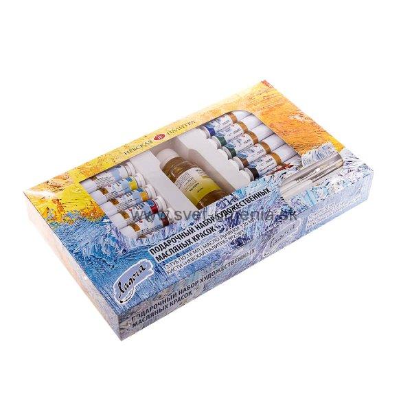 Umelecké olejové farby Ladoga v darčekovej sade, 12x18ml