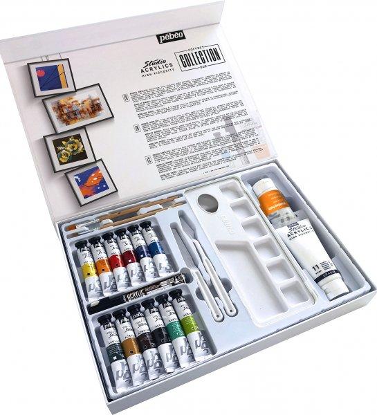 Sada akrylových farieb Pebeo Coffret Collection Box, 23kusov