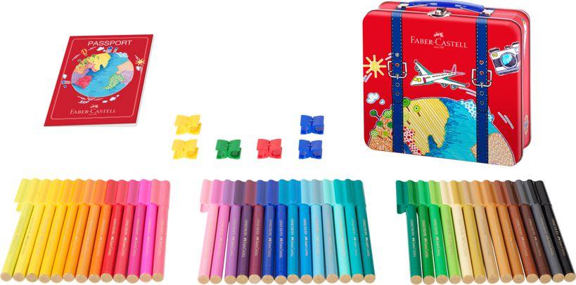 Popisovače s klipom v kufríku, 40ks