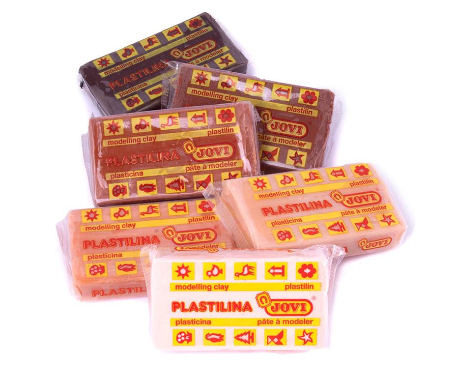 Plastelína JOVI - farby pleti, 6x50g