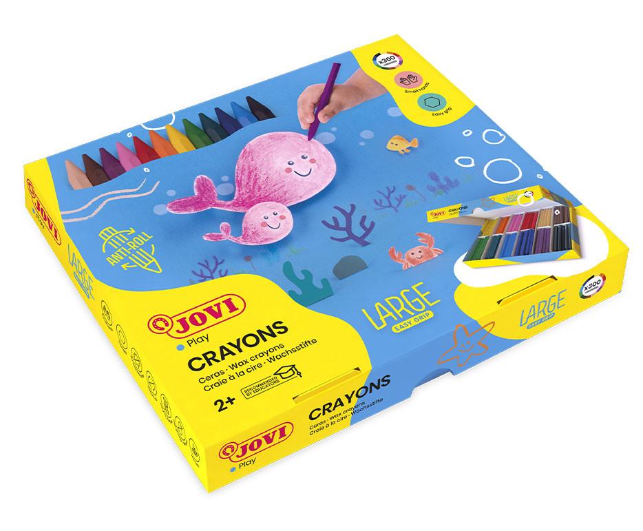 Šesťhranné pastelky JOVI - školské balenie, 12 farieb - 300ks