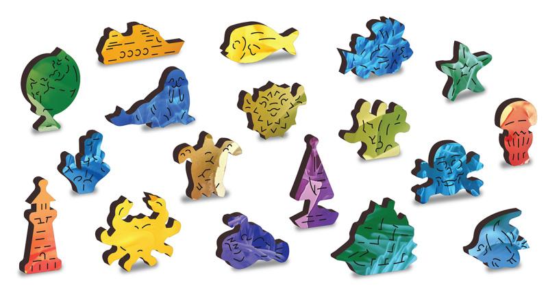 Drevené puzzle - ryby, 1010 dielov