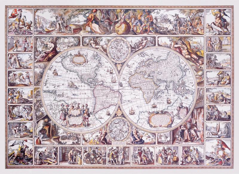 Drevené puzzle - mapa, 1010 dielov