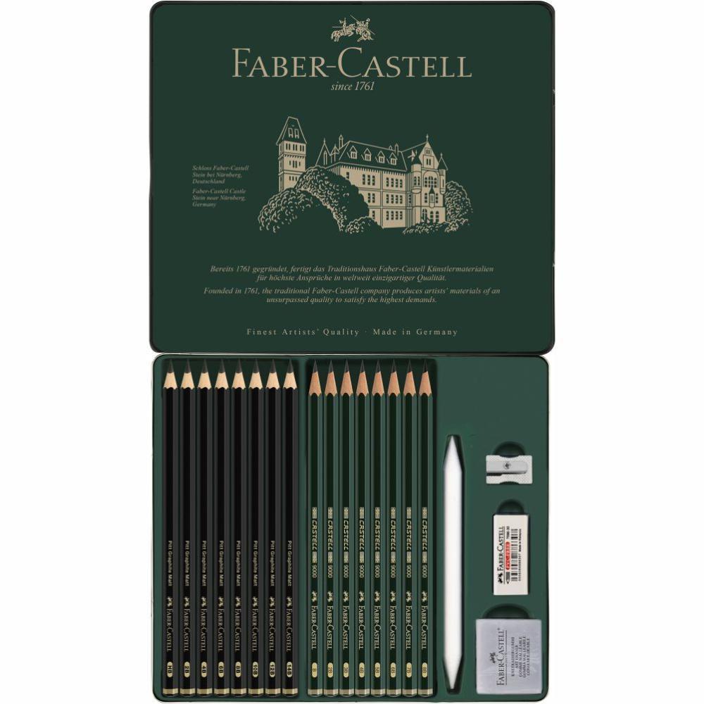 Sada Faber-Castell grafitové ceruzky Pitt Matt & Castell 9000