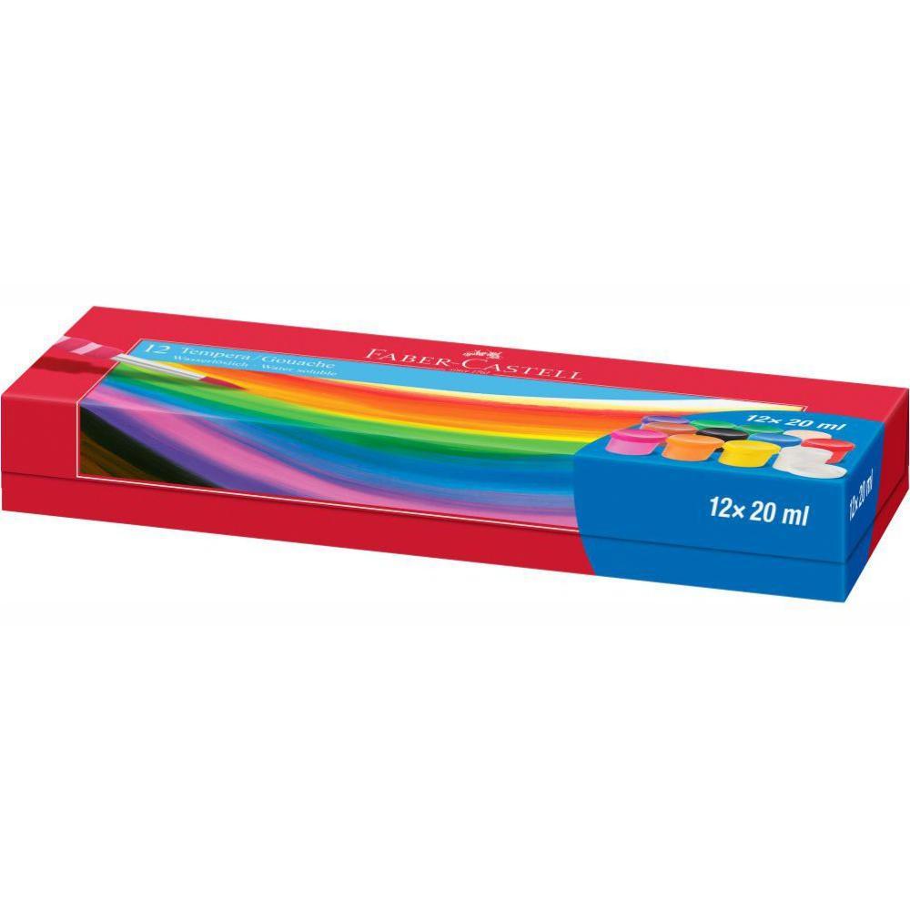 Temperové farby v kelímku 12 farebné, 20 ml