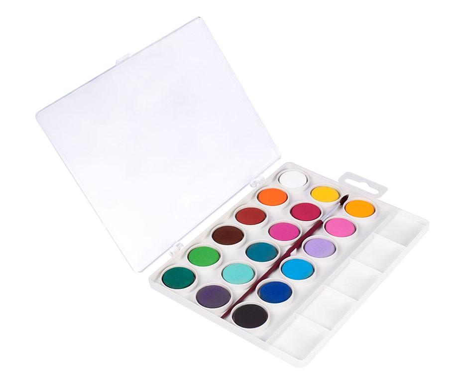 Vodové farby JOVI pre deti - priemer 22mm, 18ks