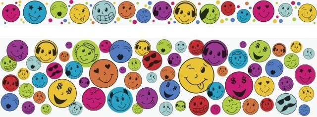 KNORR Samolepiace papierové pásky - sada Smajlíci 2ks /1,5cmx5m; 4,5cmx5m/