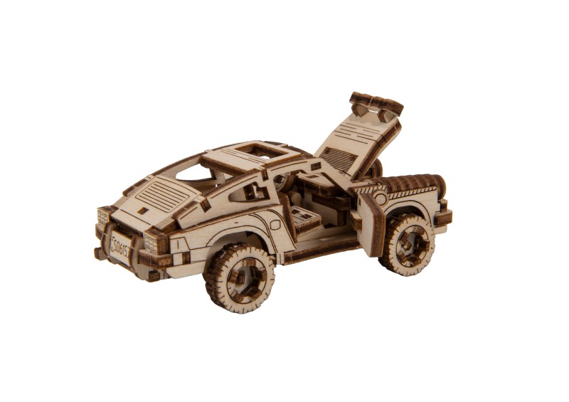 Drevené puzzle 3D - pretekárske auto