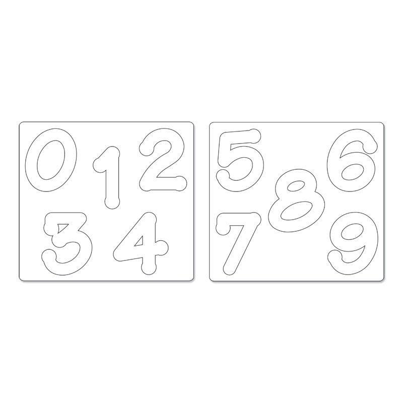 SIZZIX Vyrezávacia šabóona Bigz - sada 2ks - Čísla Lollipop shadow