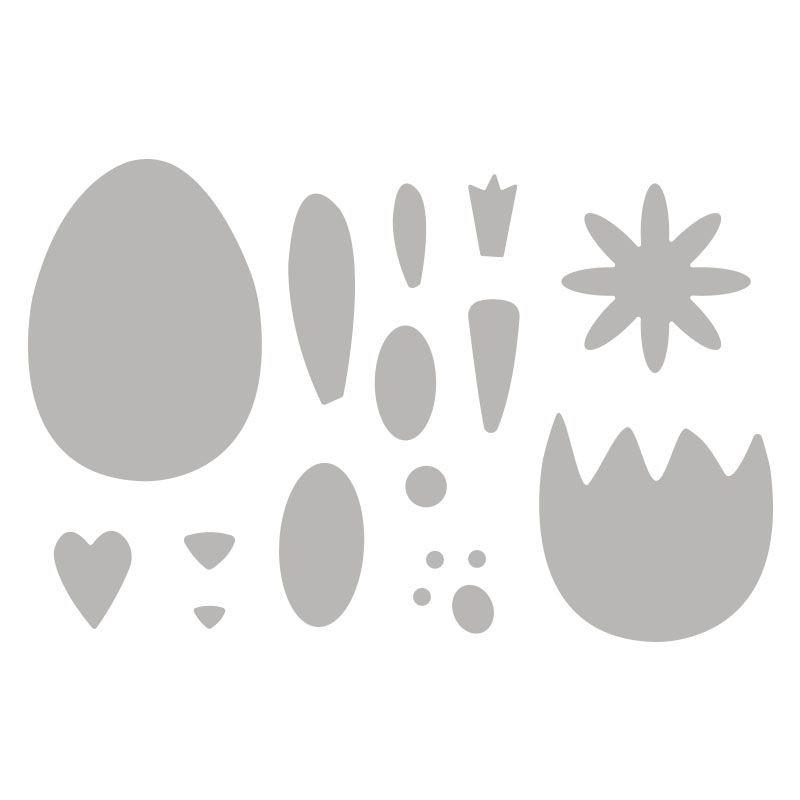 SIZZIX Vyrezávacia šablóna Bigz L - Zajačik, kuriatko a vajíčko