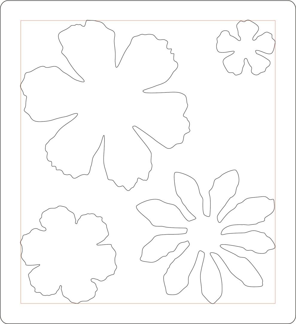 SIZZIX Vyrezávacia šablóna Bigz - otrhané kvety