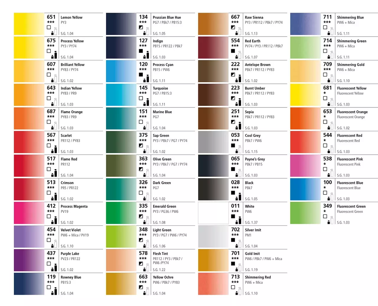 D&R FW Artist ' Acrylic atrament 29,5ml (rôzne odtiene)