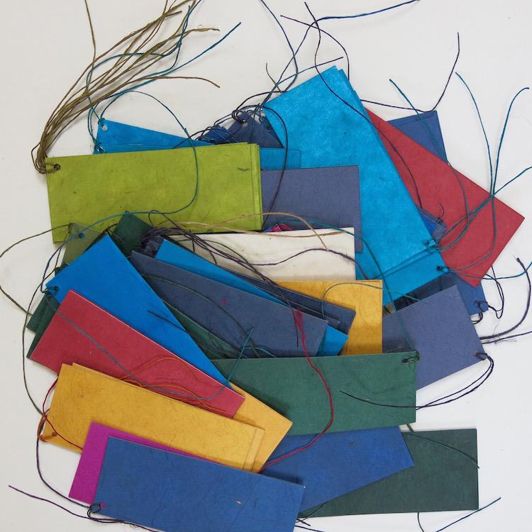 Papierový štítok na darček KHADI - fuchsia, 1ks