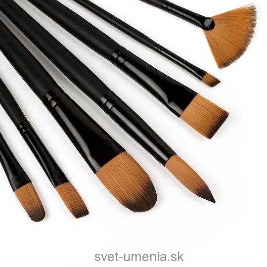 Ploché štetce ESSENTIALS na akryl (flat), syntetické štetiny, dlhá rukoväť