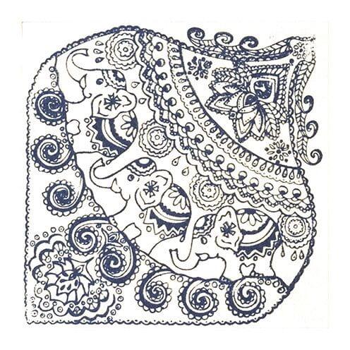 CERNIT polymérová textúra 9x9cm - indická
