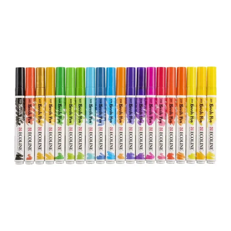 Sada 20 akvarelových fixiek ECOLINE Brush Pen