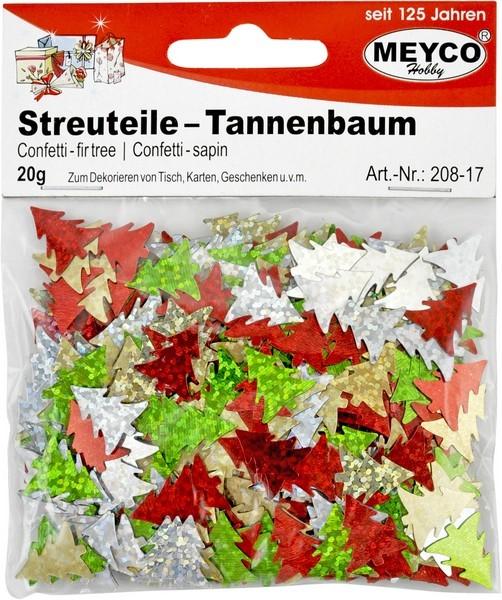MEYCO Konfety - vianočné stromčeky trblietavé 20g