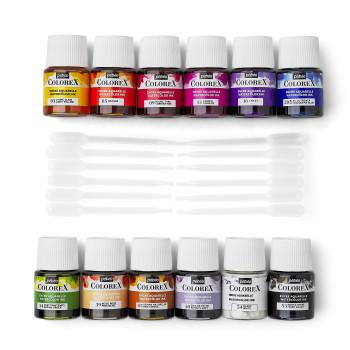 Sada 12x20ml akvarelových atramentov Colorex Pebeo