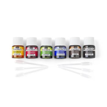 Sada 6x20ml akvarelových atramentov Colorex Pebeo