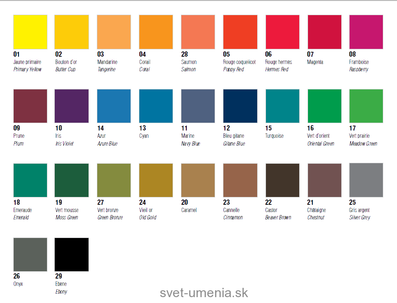 Farby na hodváb Pébéo Setasilk 45 ml