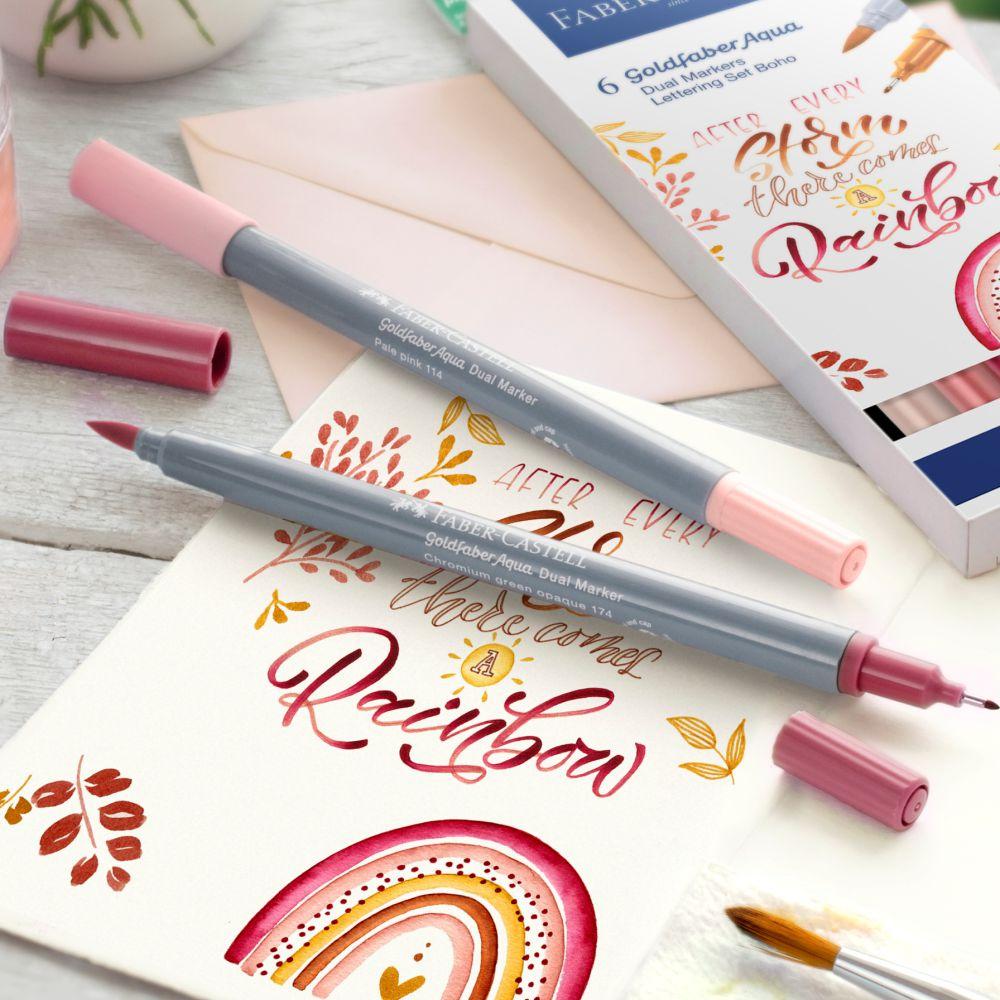 Popisovače Goldfaber Aqua Dual set 6 farebné Boho