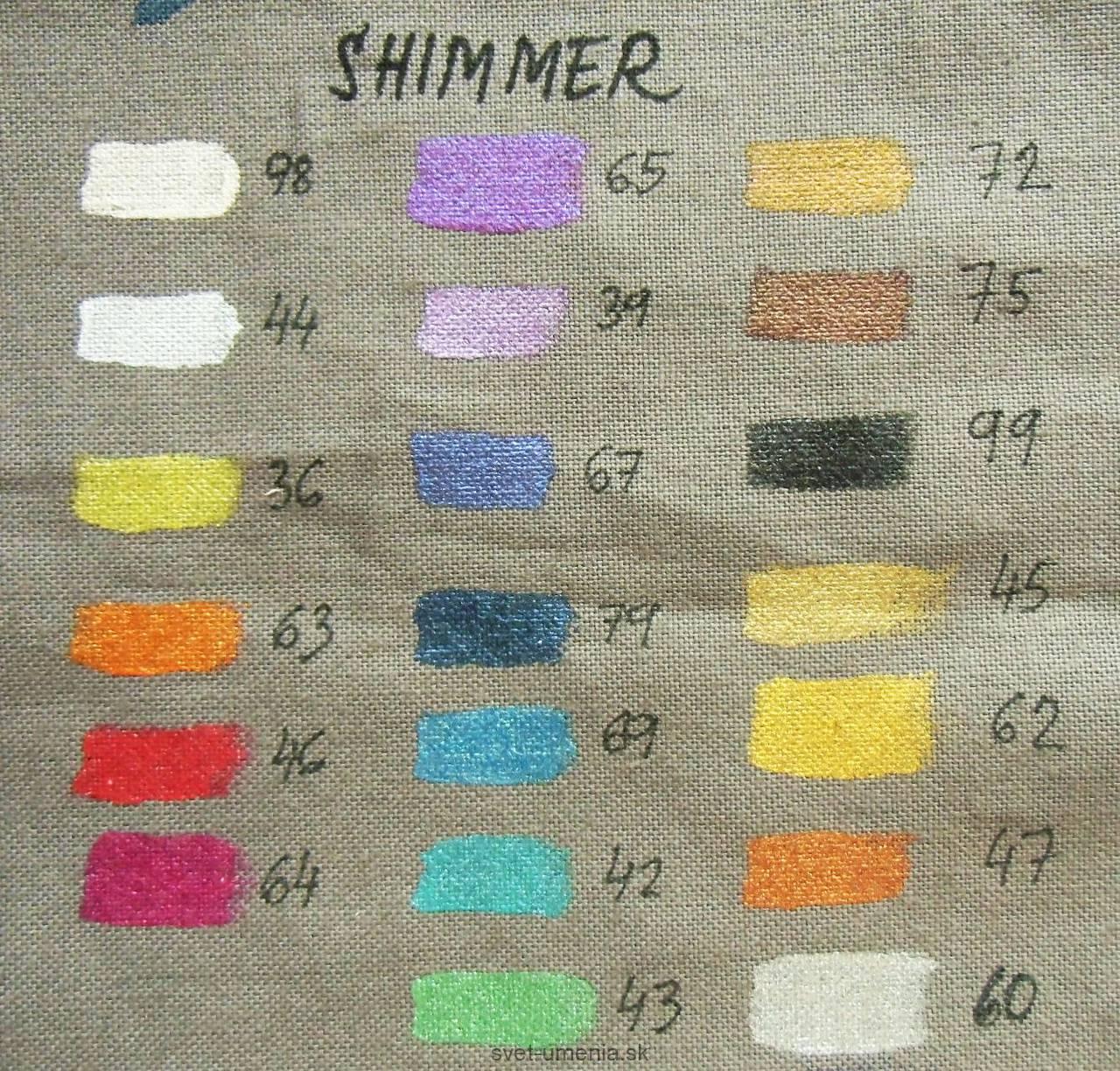 Farby na textil Pebeo Setacolor Opaque Shimmer, 45 ml