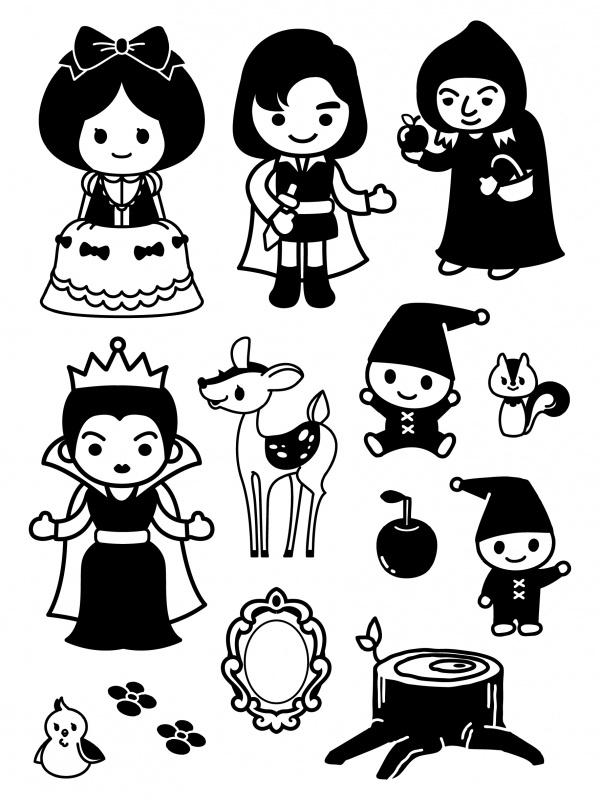 Gélové pečiatky - Snehulienka