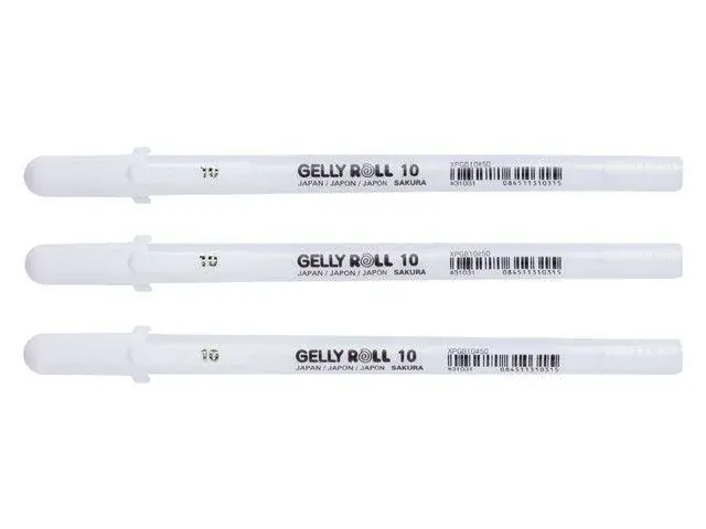 SAKURA Bold White Gel Pen - sada 3ks 