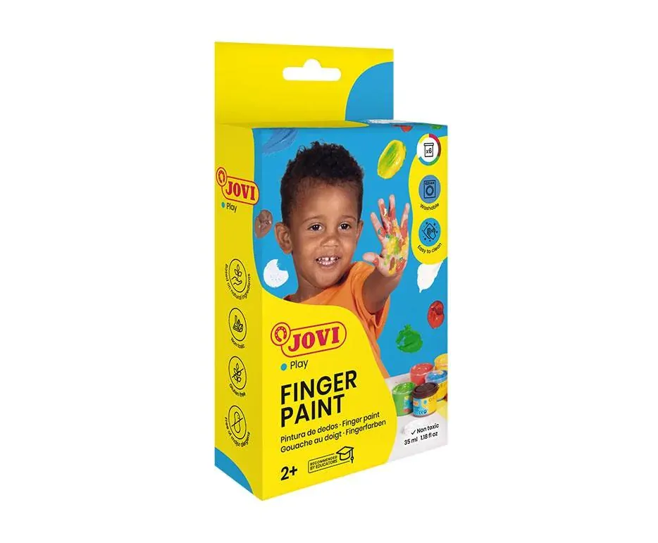 Prstové farby 6x35ml JOVI - základné farby