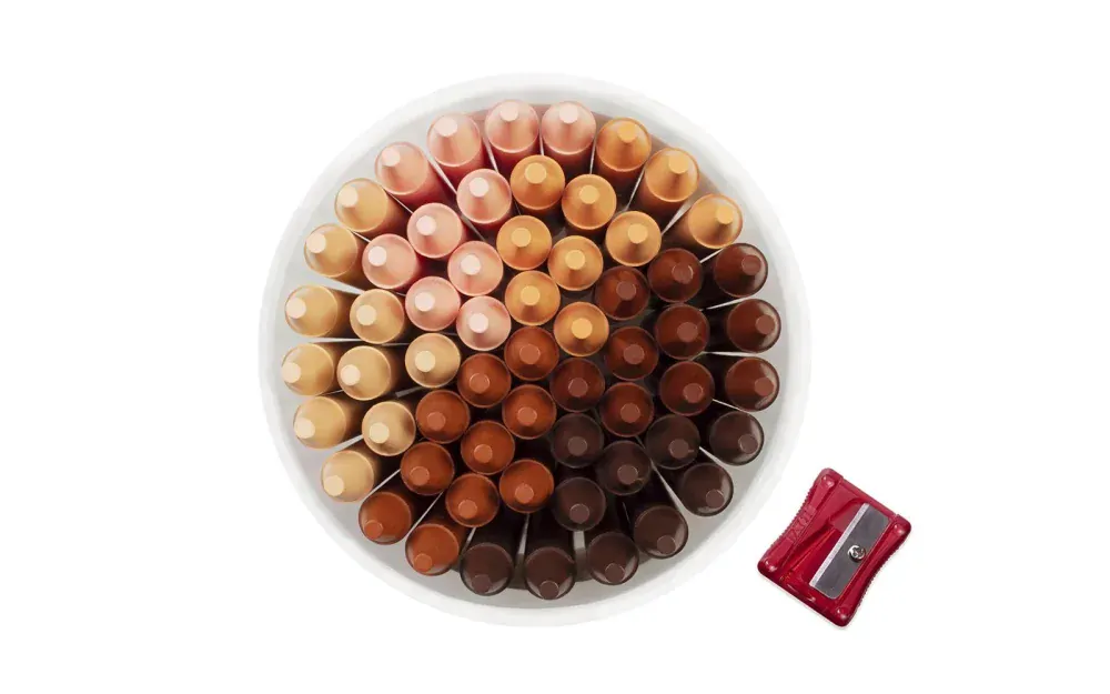 Okrúhle voskovky JOVI - telové + strúhadlo, 12 farieb - 60ks