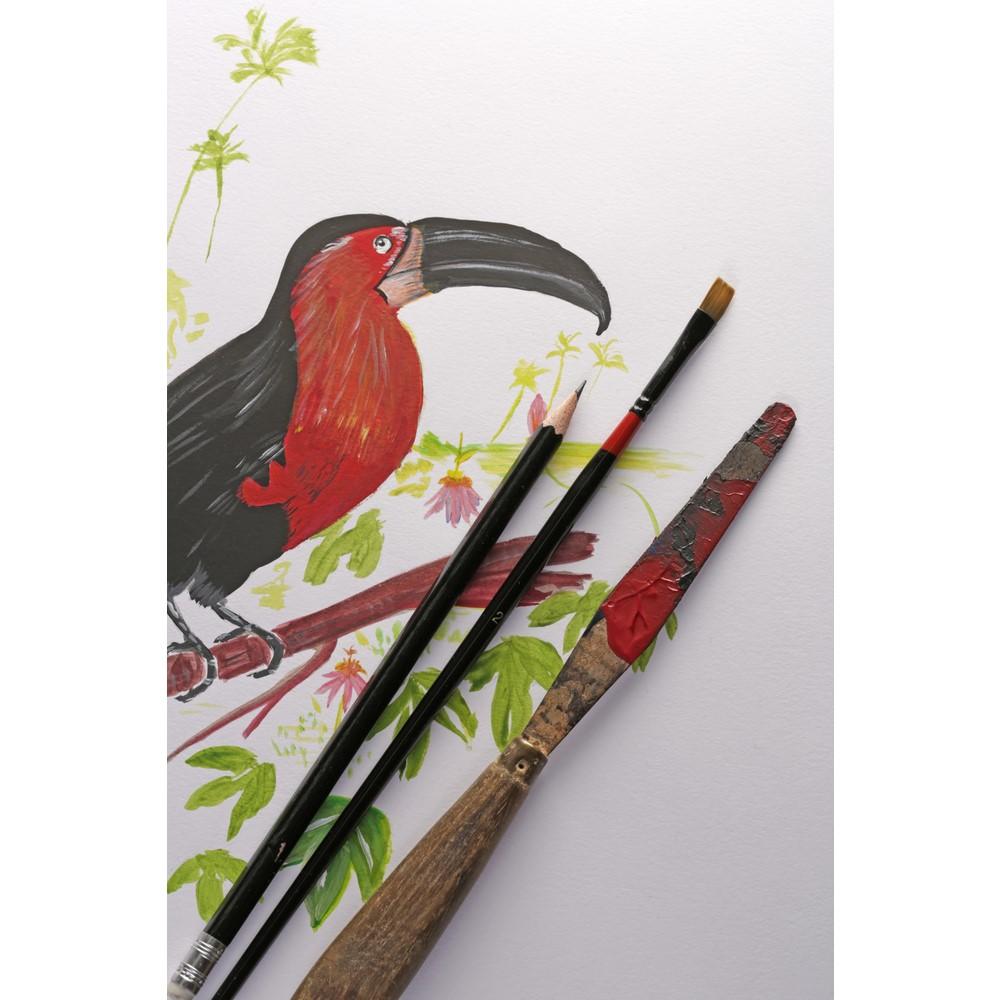 Skicár A3 Paint'On mix-media CLAIREFONTAINE - biele listy, lepená väzba, 250g/m2, 30 listov