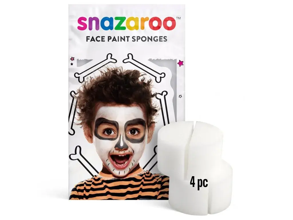 Hubky na farby na tvár Snazaroo polovičky - 4ks