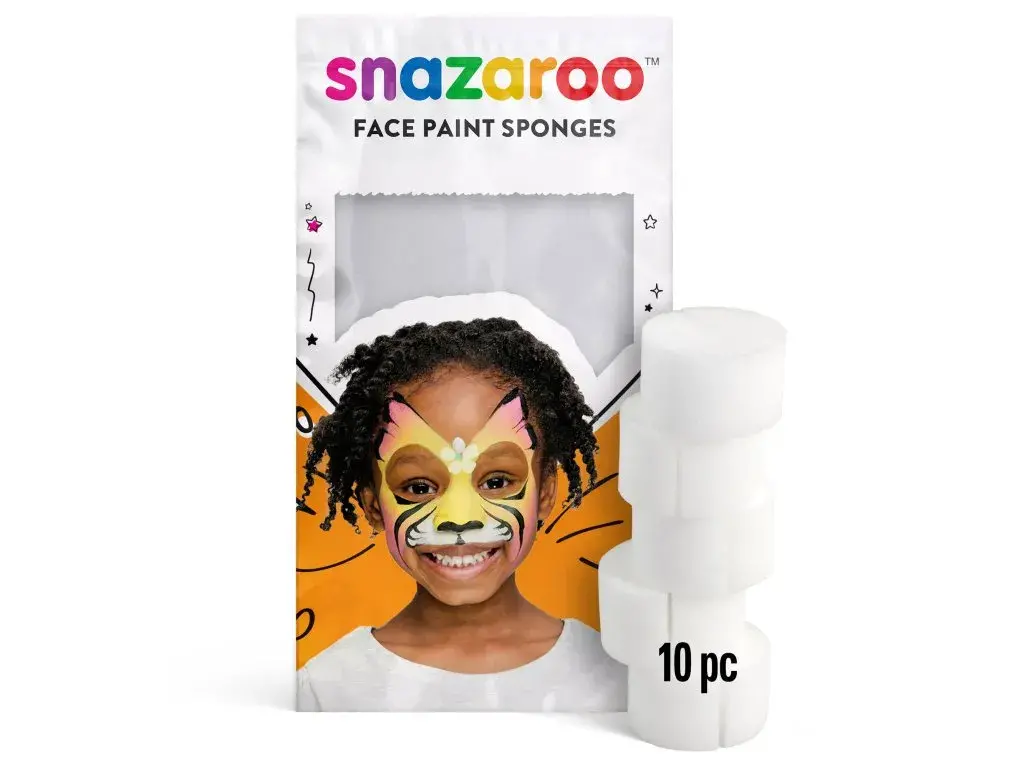 Hubky na farby na tvár Snazaroo polovičky - 10ks