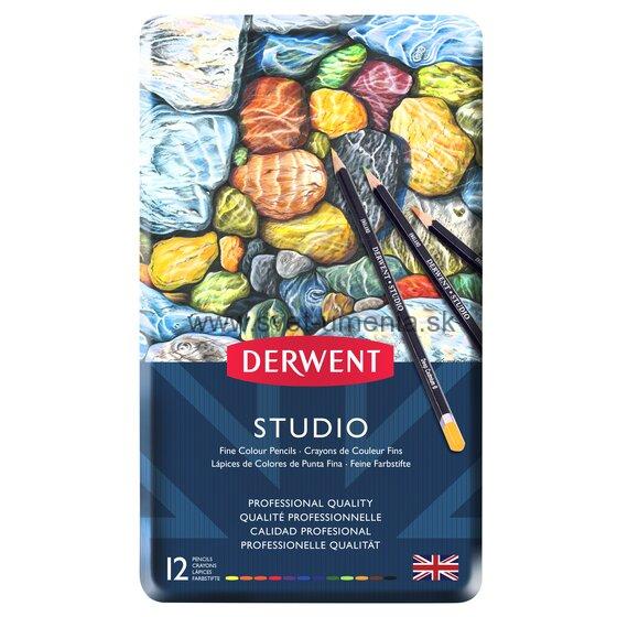 Sada 12 STUDIO farebných ceruziek DERWENT