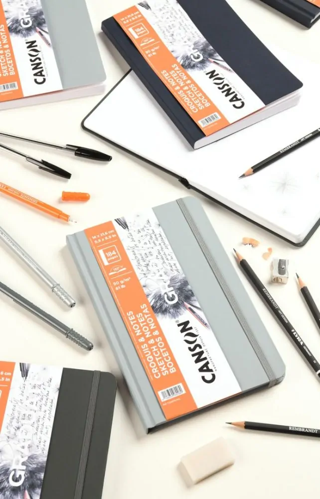 Skicár 14 x 21,6cm CANSON Graduate Art Book Sketch and Note, knižná väzba, 90g/m2, 184 listov